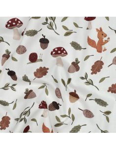 Tissu popeline de coton d'automne - Blanc cassé 2