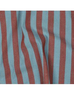 Tissu coton rayé fil teint Noémie - Brun 2