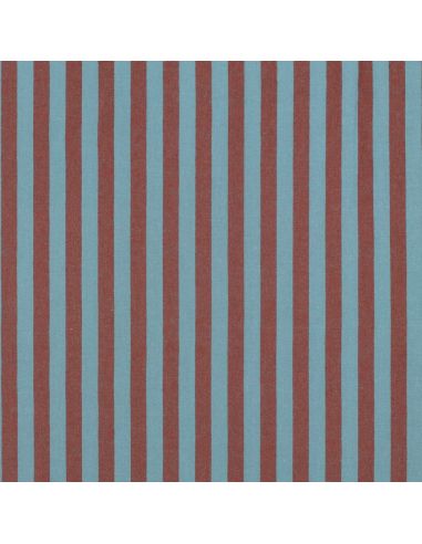 Tissu coton rayé fil teint Noémie - Brun