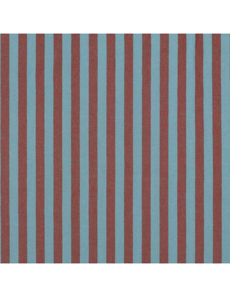 Tissu coton rayé fil teint Noémie - Brun