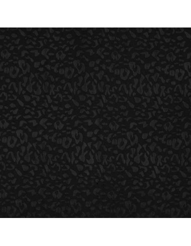 Tissu viscose jacquard animal - Léopard noir