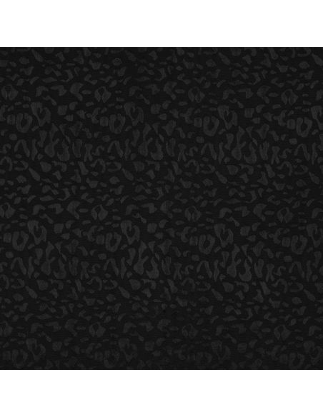 Tissu viscose jacquard animal - Léopard noir