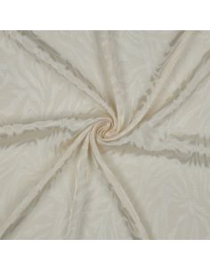 Tissu viscose jacquard animal - Zèbre écru