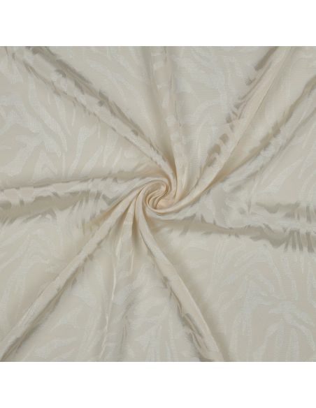 Tissu viscose jacquard animal - Zèbre écru