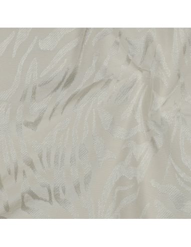 Tissu viscose jacquard animal - Zèbre écru