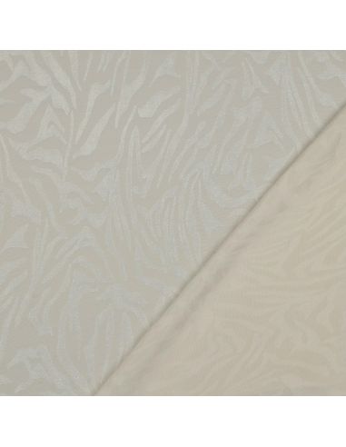 Tissu viscose jacquard animal - Zèbre écru