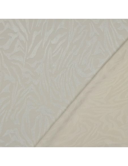 Tissu viscose jacquard animal - Zèbre écru