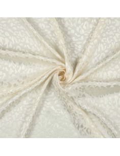 Tissu viscose jacquard animal - Léopard écru