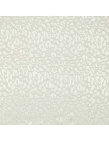 Tissu viscose jacquard animal - Léopard écru