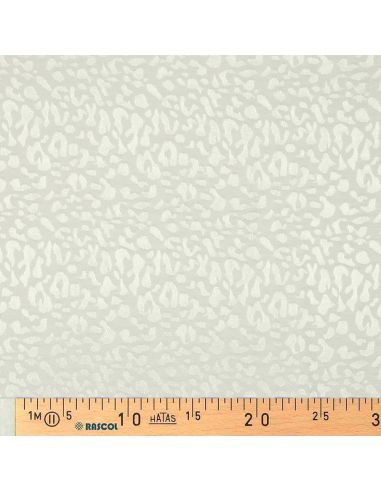 Tissu viscose jacquard animal - Léopard écru