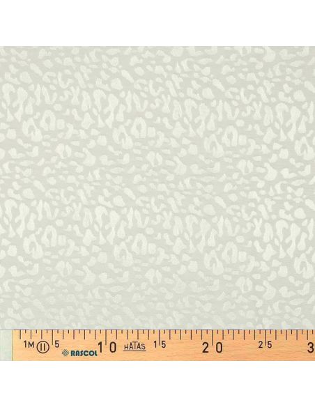 Tissu viscose jacquard animal - Léopard écru