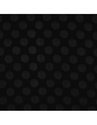 Tissu viscose jacquard - Pois noir