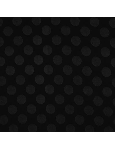 Tissu viscose jacquard - Pois noir