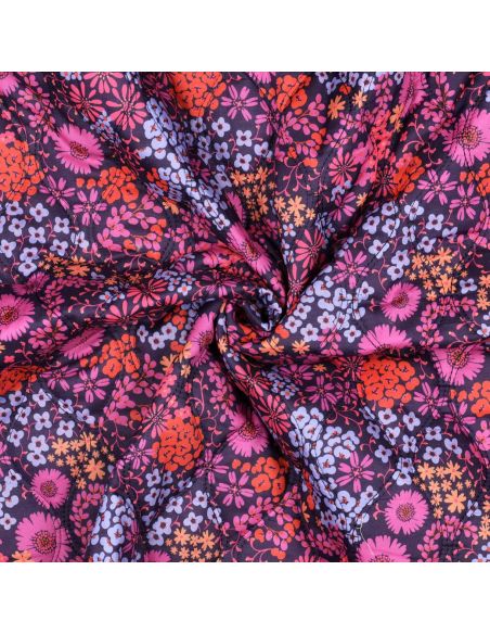 Tissu matelassé double face Romane - Myrtille