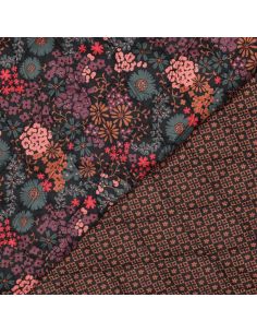 Tissu matelassé double face Romane - Noir