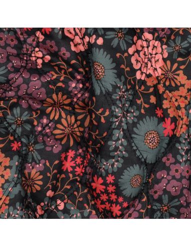 Tissu matelassé double face Romane - Noir