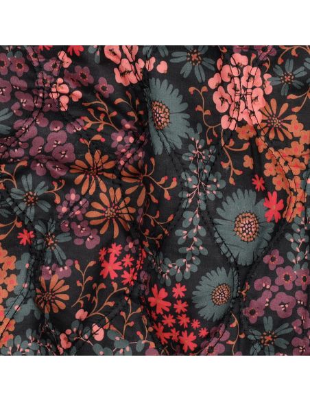 Tissu matelassé double face Romane - Noir