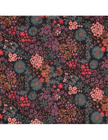Tissu matelassé double face Romane - Noir