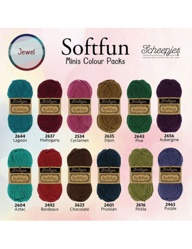 Coffret de 12 mini pelotes Scheejes Soft Fun - Jewel