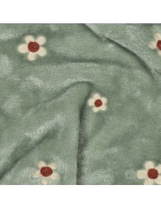 Tissu polaire brodé Élise - Sauge 2
