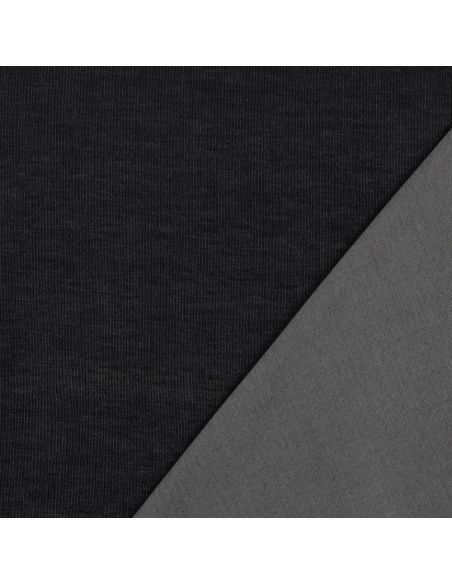 Tissu denim velours milleraies - Noir