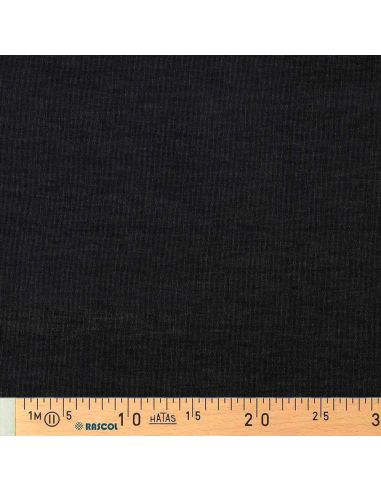 Tissu denim velours milleraies - Noir