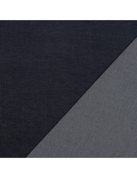 Tissu denim velours milleraies - Indigo
