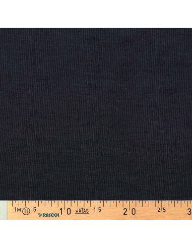 Tissu denim velours milleraies - Indigo