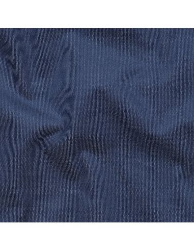 Tissu denim velours milleraies - Bleu