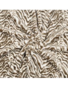 Tissu polaire zèbre - Beige