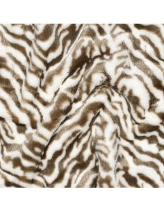 Tissu polaire zèbre - Beige 2