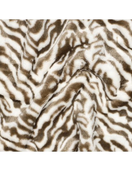Tissu polaire zèbre - Beige