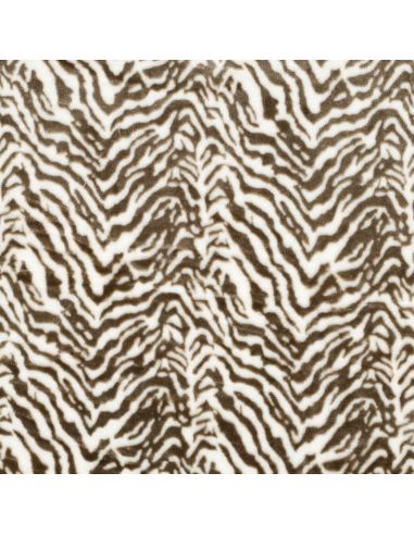 Tissu polaire zèbre - Beige