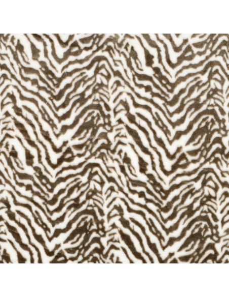 Tissu polaire zèbre - Beige