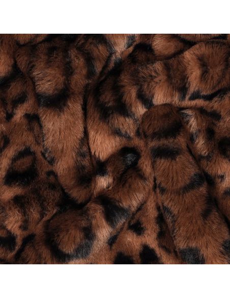 Tissu fausse fourrure animal - Panthère fauve