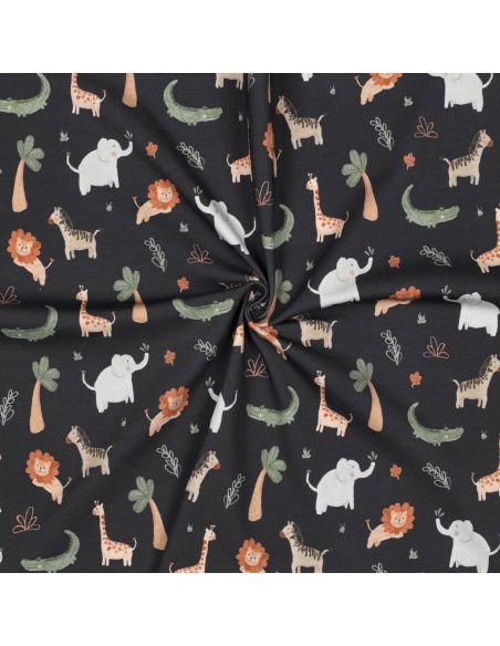 Tissu jersey digital - Safari anthracite