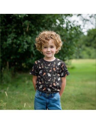 Tissu jersey digital - Safari anthracite