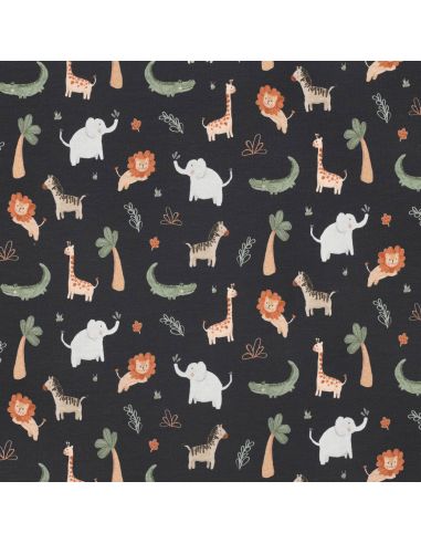Tissu jersey digital - Safari anthracite