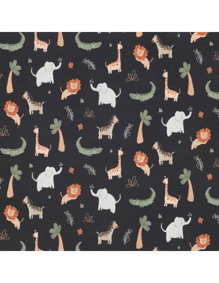 Tissu jersey digital - Safari anthracite