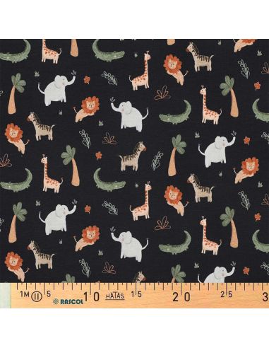 Tissu jersey digital - Safari anthracite