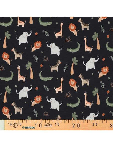 Tissu jersey digital - Safari anthracite