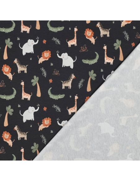 Tissu jersey digital - Safari anthracite