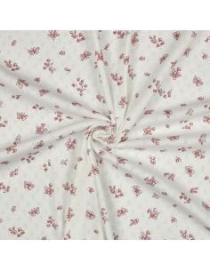 Tissu jersey maille pointelle imprimé - Papillons