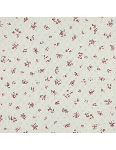 Tissu jersey maille pointelle imprimé - Papillons