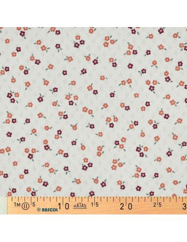 Tissu jersey maille pointelle imprimé - Fleurs