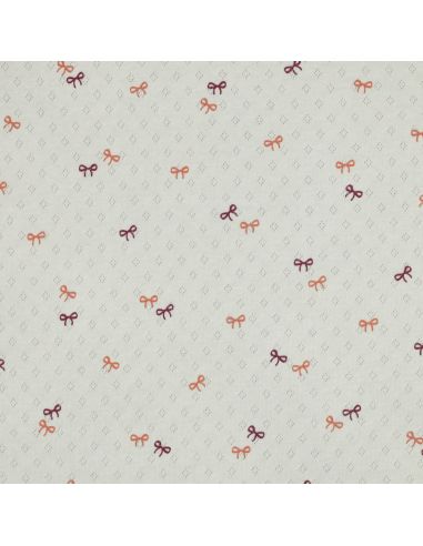 Tissu jersey maille pointelle imprimé - Noeuds