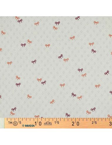Tissu jersey maille pointelle imprimé - Noeuds