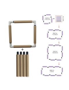 Pack de 4 tiges d'extension 18 cm pour cadre à clip - Beige 2