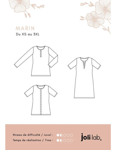 Patron de haut / robe Marin - Joli Lab