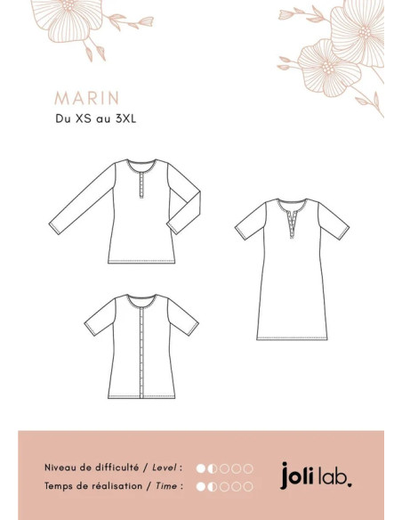 Patron de haut / robe Marin - Joli Lab